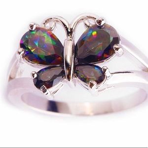 Butterfly Ring, Mystic Topaz Sterling Silver Ring